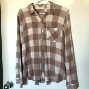 Waffle Knit Plaid Flannel